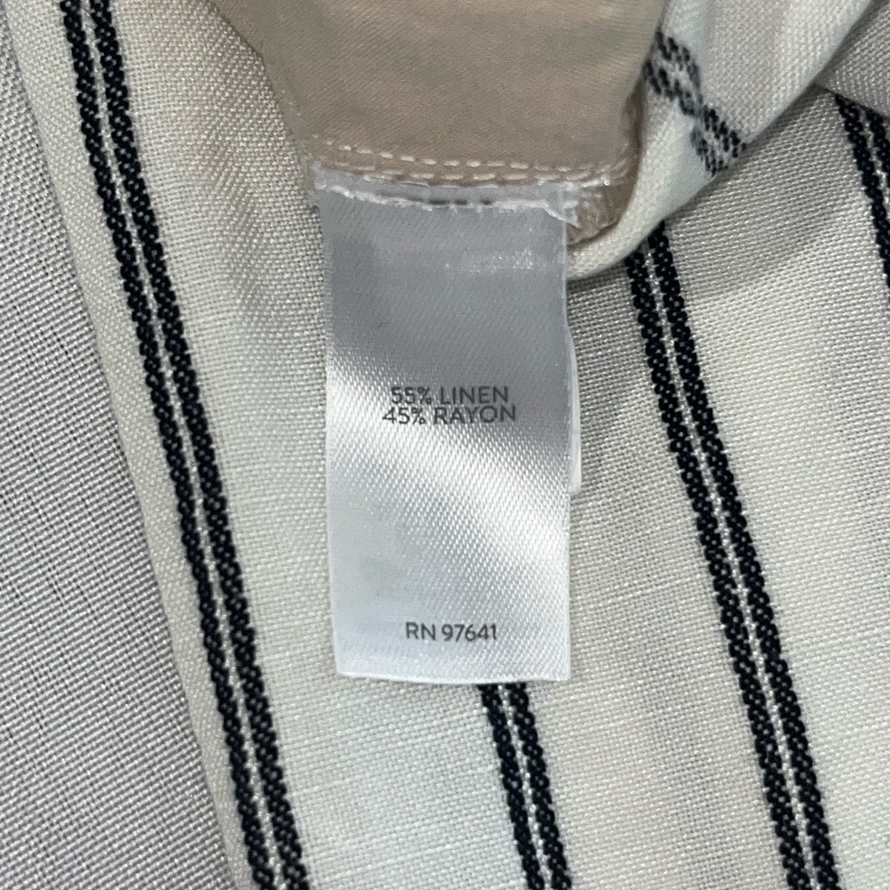 J Jill White w/Black Stripes Wide Legged Pants - Picture 7 of 10